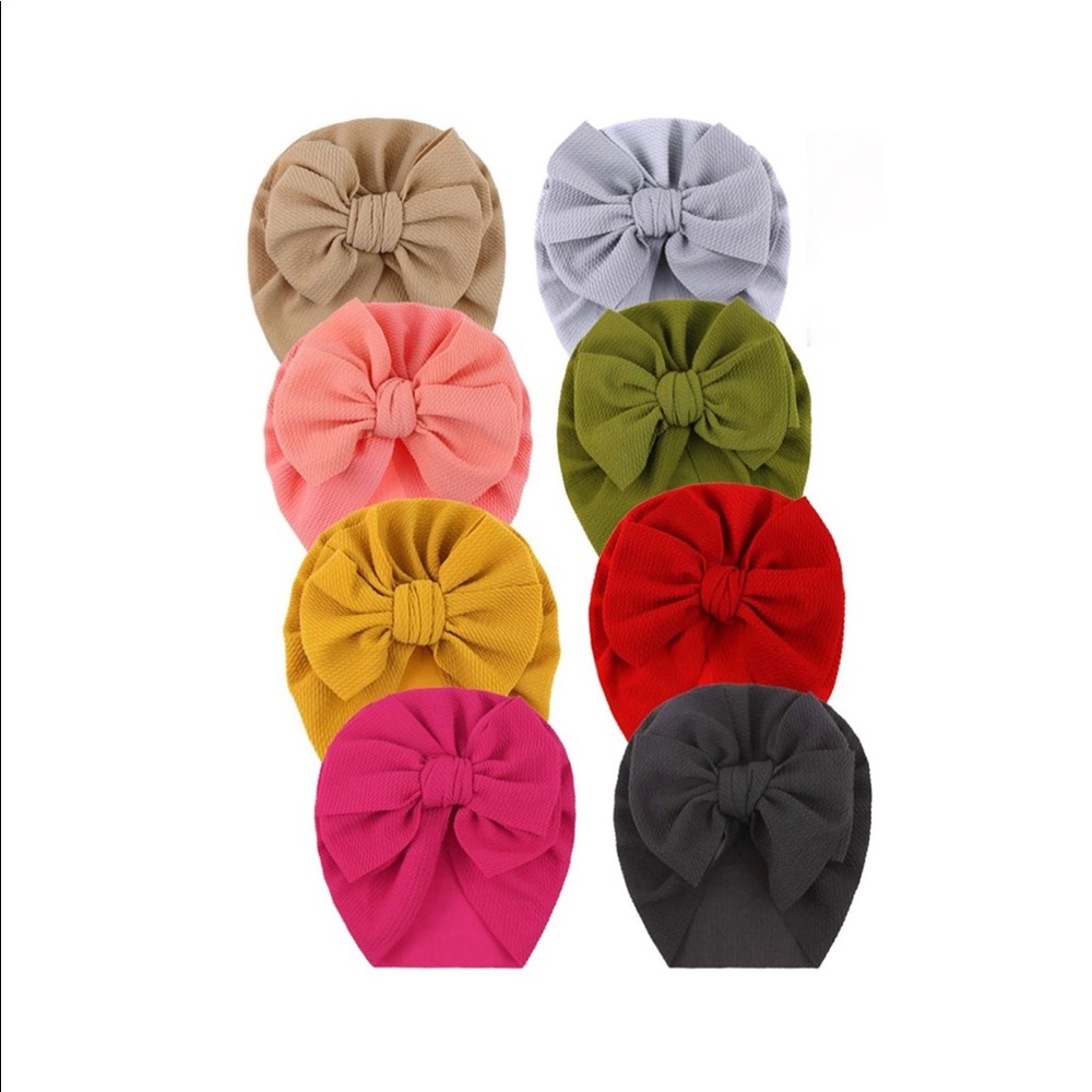 Baby headwraps with bows